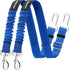 URPOWER 2 Pack Dog Seat Belt - Retractable Car Harness Adjustable Pet Safety Belt with Elastic Bungee Buffer