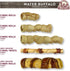 Water Buffalo Cheek Roll Long Lasting Dog Chews (5 Pack) - Rawhide Free Stick Bones for Aggressive Chewers