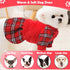 Small Dog Christmas Sweater Dress, Red Plaid Xmas Winter Outfit for Girls, Holiday Clothing Pet Apparel