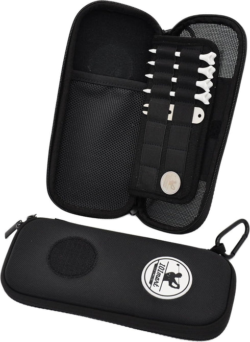 Golf Glove Holder Case, Keep Gloves Protected with Pocket & Slots for Accessories, Gift for Golfers