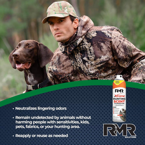 15 RMR Xtreme Hunt Scent Eliminator Spray - Neutralize Scents on Hunting Clothes, Stands, Gear, and Boots, Ounces