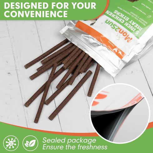 MON2SUN 5 Inch 25.4oz (96 Count-Pack 1) Dog Jerky Treats, Chicken Sticks (Chicken Liver Flavor) Rawhide Free Training