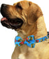 KUDES 2 Pack Print Dog Collars with Bow Tie, Adjustable Collars with Bells and Charm Safety Buckle for