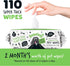 110 Biodegradable Dog Wipes, 100% Plastic Free for Full Body, Eye, Ear, Bum & Paws Grooming, Fragrance Free