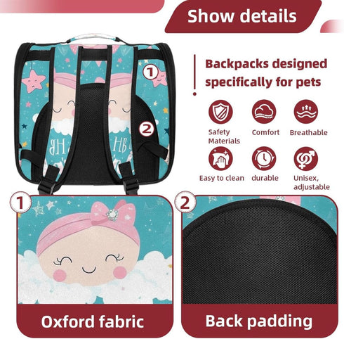 (2) Backpack Backpack Hello Baby Cat Carrier Pet Carrier for Small Dogs and Medium cat Puppy Kitten Bunny