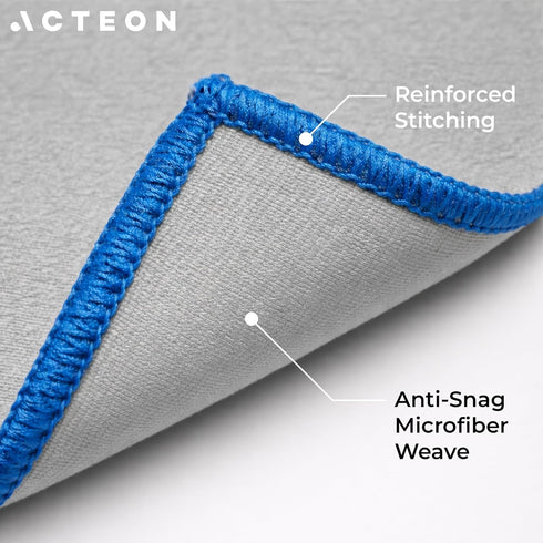5 Pack, 16x30.5 Inch Acteon Microfiber Gym Towels Quick Dry Silver ION Odor-Free Sweat Towel, Super Absorbent Fast
