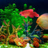 Silicone Artificial Fish Aquarium Decoration - High Simulation Lifelike Floating Fake Betta Fish Tank Ornament (Red
