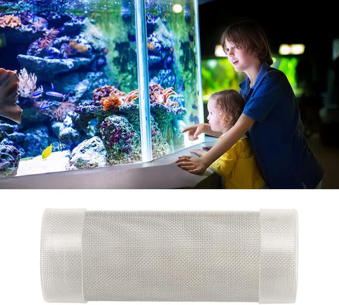 Tnfeeon Stainless Steel Mesh Inflow Filter Guard for Aquarium, Intake Cover for Fish and Shrimp, Mesh Net Strainer (L)