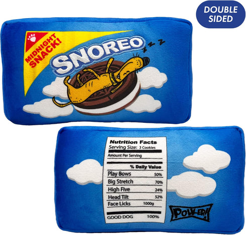Huxley & Kent Snoreo Cookies (Small) | Funny Power Plush Dog Toy with Squeaker | Dog Gift