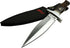 MTech USA – Fixed Blade Knife – Satin Finish Stainless Steel Blade, Brown Wood Handle with Stainless Steel Bolster, Includes Nylon Sheath - Hunting, Camping, Survival, Tactical – MT-20-03 by MTECH USA