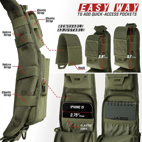 WYNEX Molle Tactical Pouches Water Bottle Carrier Holder, Tactical Accessories Backpack Strap Pouch