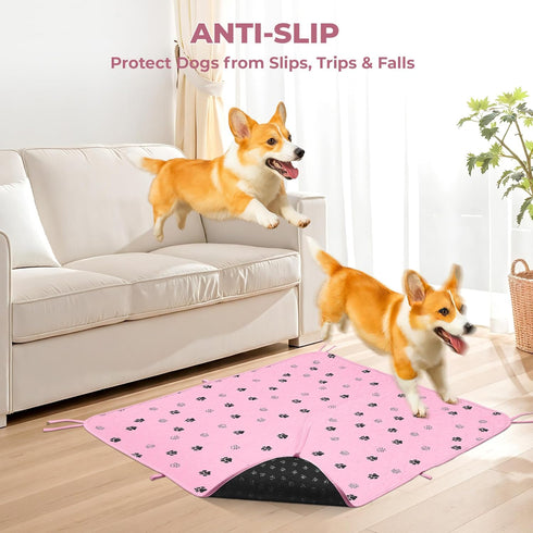 2 Pack 36"x41" 8 Fostanfly Washable Pee Pads for Dogs, Large Ultra-Absorbent and Leak-Proof Non-Slip Reusable Potty