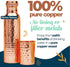 Pure Copper Water Bottle (34oz/1000 ml) with Copper Tumbler, Carrying Bag & Deco Sleeve, Lab-Tested, Leak-Proof
