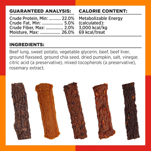 BIXBI Skin & Coat Support Beef Liver Jerky Dog Treats, 12 oz - USA Made Grain Free Treats for Shiny Coats