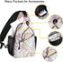 MOSISO Sling Backpack, Travel Hiking Daypack Pattern Rope Crossbody Shoulder Bag in National Style