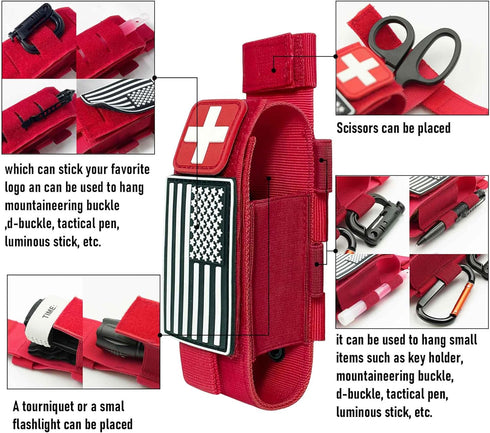 Upgrade Heavy Duty 1000D Laser Cut Molle Tourniquet Holder Pouch