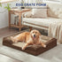 FURTIME Orthopedic Dog Beds for Small Dogs, Waterproof Bed with Removable Washable Cover, Egg Foam Couch, Nonskid Bottom