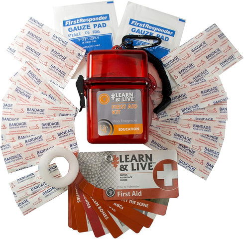 UST Learn & Live Outdoor Educational Kits with Waterproof Cards, Tools, and Watertight Case for Outdoor Survival