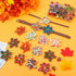 Silkfly 120 Pcs Fall Dog Collar Flower Set, Thanksgiving Bow Ties, Holiday Accessories for Small Medium Large Dogs