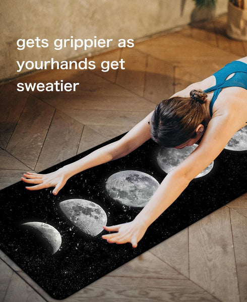 Non Slip TPE Yoga Mat for Men Women, Thick Workout Mat with Carrying Strap, Fitness & Pilates