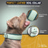 Leather Dog Collar, Large Padded Heavy Duty Collar with Dog Tag Holder, Green (Large, 2 inches wide soft padding)