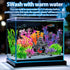13Pcs Fish Tank Artificial Plastic Plants & Cave Rock Decor Set - Aquarium Decorations Kit