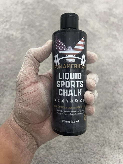 IRON AMERICAN Liquid Chalk - No-Mess Long-Lasting Grip Chalk for Weightlifting, Gymnastics, Rock Climbing, Fitness