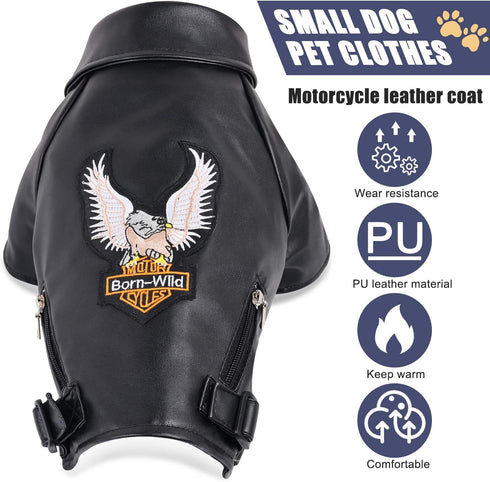 Warm Winter Dog Coat for Small and Medium Dogs - Windproof Waterproof Puppy Jacket - Black Large
