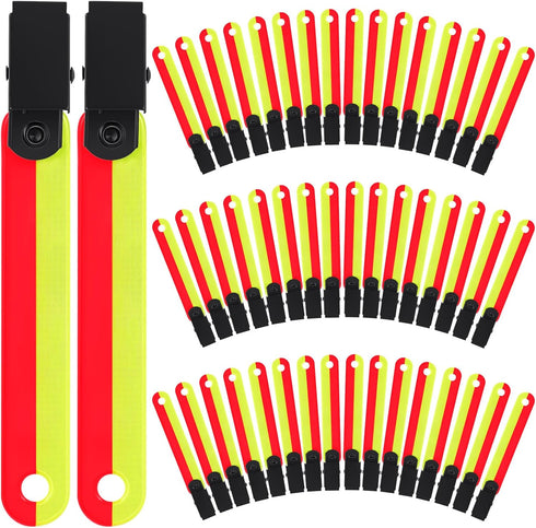 High Visibility Trail Markers, Reflective Trail Markers with Clips for Tree Stand Hunting, Outdoor Hiking Camping