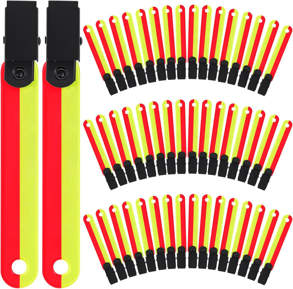 High Visibility Trail Markers - Reflective Trail Markers with Clips for Tree Stand Hunting, Outdoor Hiking