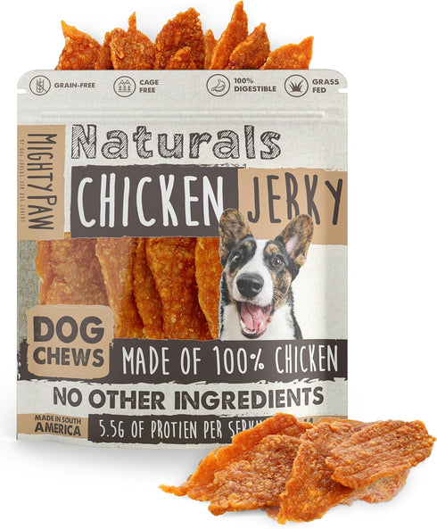 Mighty Paw Naturals Chicken Jerky Dog Treats | Chicken Jerky for Small,