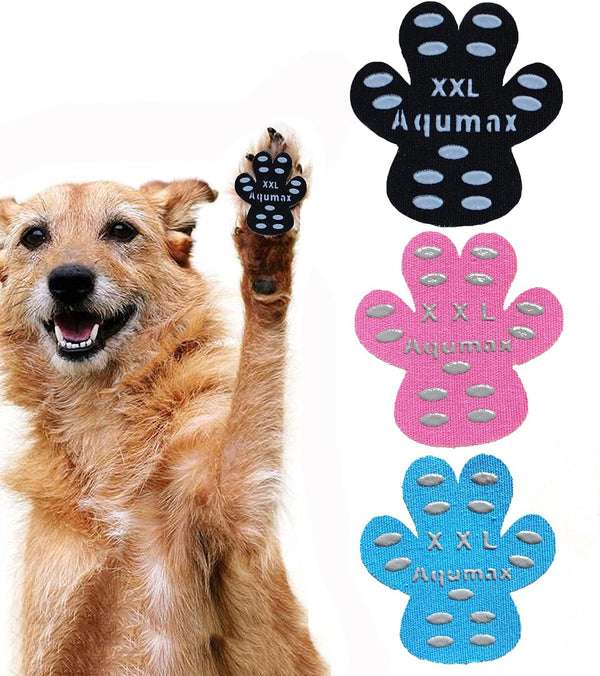 Dog Paw Protector Anti-Slip Pads, 12 Sets (48 pcs) Toe Grips for Senior Dogs, Multicolor