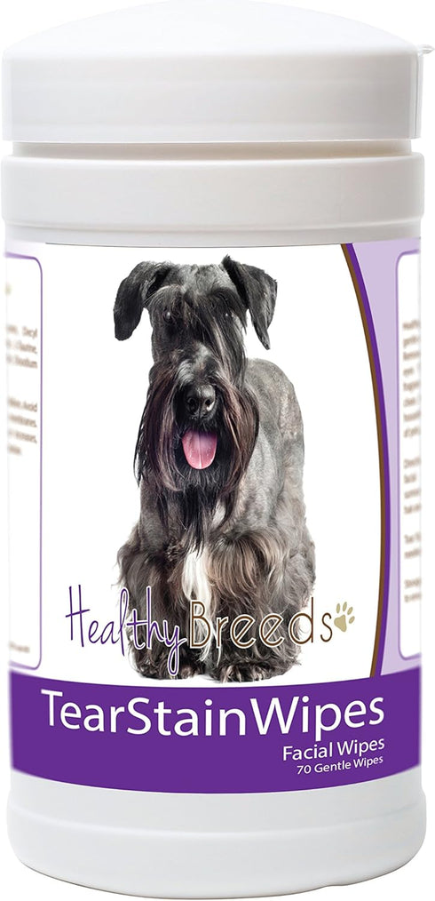 Healthy Breeds Cesky Terrier Tear Stain Wipes, 70 Count