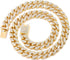 Cuban Link Dog Collar, Gold Silver Color Metal Chain for Dogs Cats Jewelry (24inch, Gold)