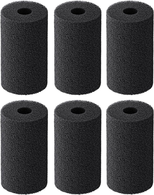Pawfly 6 Pack Pre-Filter Sponge, Aquarium Filter Sponge 0.4" Intake Foam Roll for Small Fish Tank Accessories
