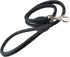 Dogs My Love 4ft Long Round Genuine Rolled Leather Dog Leash, Black, Large: 1/2"
