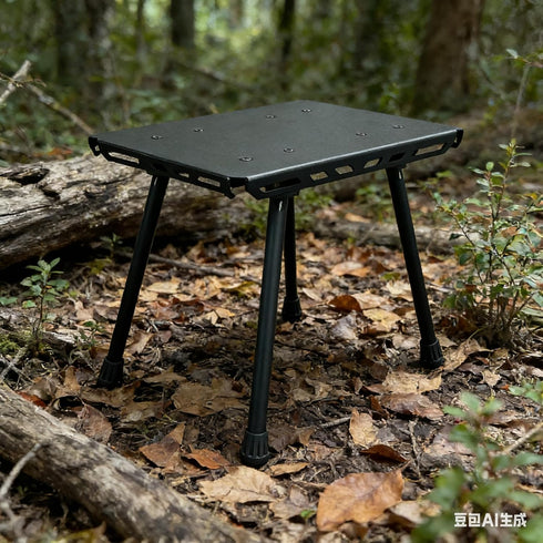 Outdoor Portable Camping Chair and Table Dual-Use, Liftable Stool for Fishing, Camping, Hiking, Lightweight Folding