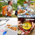 Folding Spoon and Fork Set, 2PCS Foldable Utensils with Case for Camping, Picnic