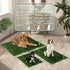 HQ4US 4LEGS 2 Sets, Dog Pee Grass with Washable Pee Pads for Dog Litter Box Large Ultra-Absorbent Artificial Grass Pads
