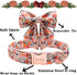 Unique style paws Dog Collar with Tie Adjustable Pink Bowtie Puppy Collars for Small Medium Large Dogs and Cats-M