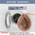 Round Donut Dog Bed for Small Medium Large Dogs, Washable Anti-Slip Faux Fur Fluffy Cuddler Cat Bed, 20"