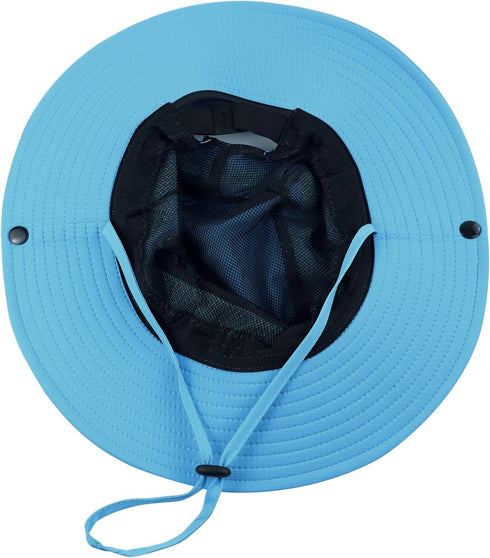 Muryobao Women Ponytail Sun Hat, Summer UV Protection Cap, Foldable Mesh Wide Brim Bucket Hat