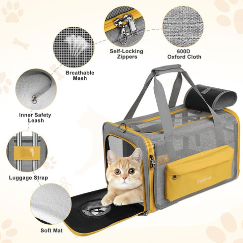 17.7"x13"x13" 20lbs), Cat Carriers, Collapsible Pets Travel Carriers Dog Carrier Pet Carrier(Up to Waterproof Airline