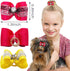 PET SHOW 20pcs/10pairs Bling Small Dogs Hair Bows with Rubber Bands for Grooming Accessories