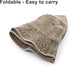 Wide Brim Washed Denim Cotton Bucket Hat, Flat Top Cap for Fishing Hiking Beach Sports