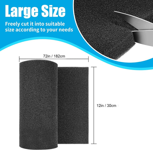 36" 12" 1" 72" 12" 1" (72" 12" 1") AQUANEAT Aquarium Bio Sponge Filter Media Pad x x / x x Open Cell Foam Sheet