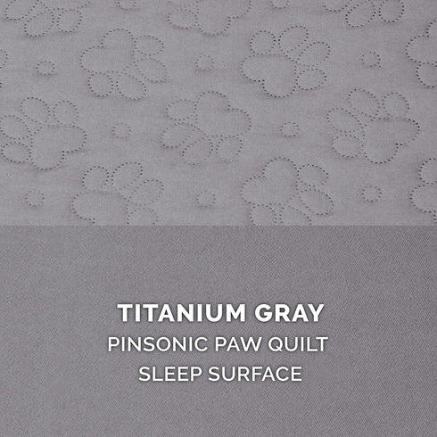 Furhaven Orthopedic Dog Bed for Large/Medium Dogs with Removable Bolsters & Washable Cover, Up to 55 lbs - Titanium,