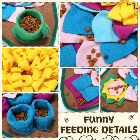 18.8 18.8 Inch 2 Pack Arrowbash Snuffle Mat for Dogs Cats x Interactive Sniff Feeding Mat with Toy Balls for Small
