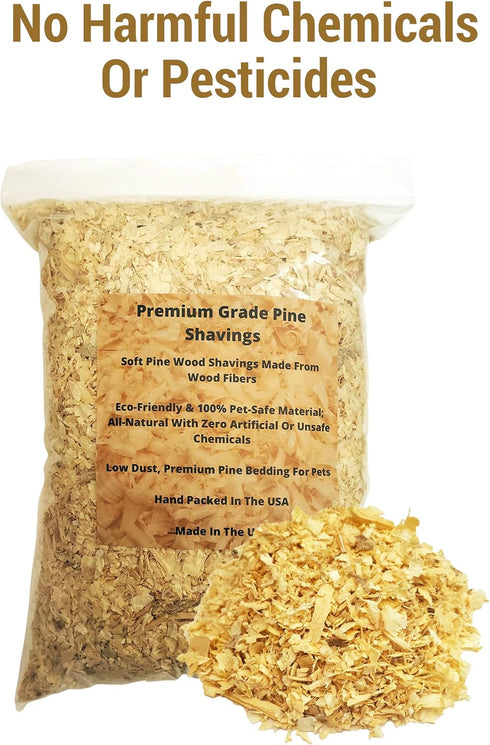 (4 Premium Pine Bedding | Dust Free, Soft Shavings | All Natural | Chicken Coops | Animal Bedding | Small Animals |