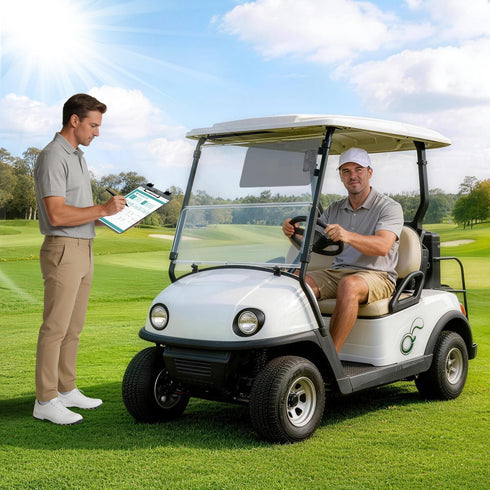 Urgown Magnetic Golf Cart Sun Visor with Scorecard Holder, Universal Front Side Bar Mount, Fits Most Golf Cart Models